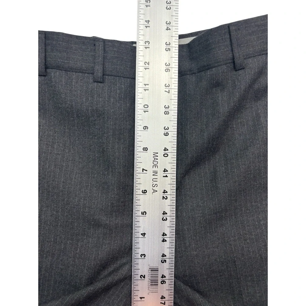 vtg Austin Reed 40R 34x30 Charcoal Pinstripe 3pc Pant Suit Wool USA Regentaire